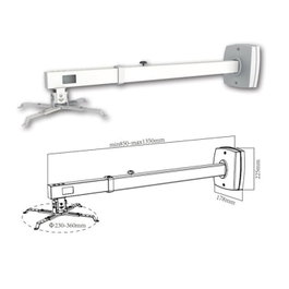 Approx Soporte de Pared Extensible para Proyector APPSV03P Blanco